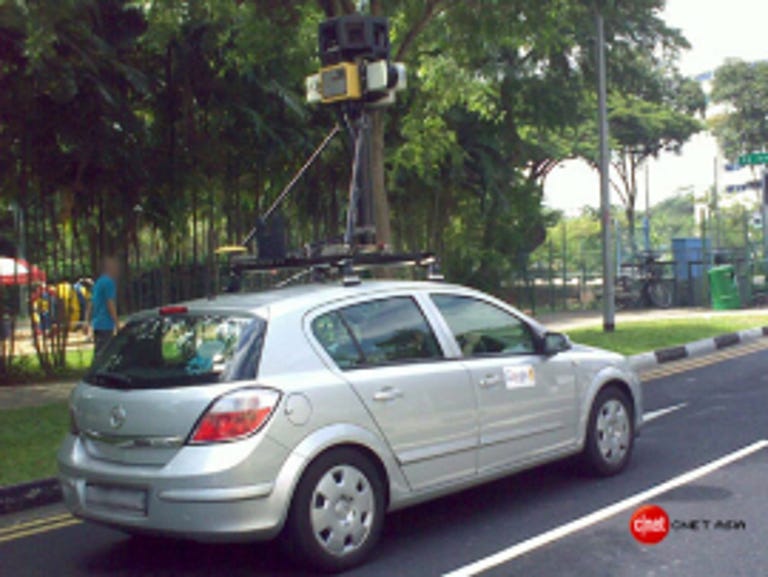 A Street View car in action.