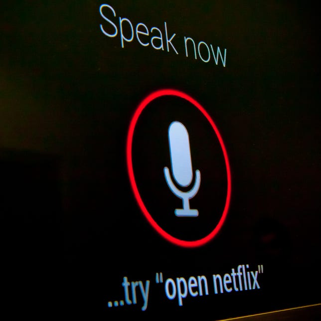 Voice search on Google TV.