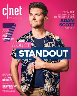 The cover of CNET Magazine's fall 2019 issue, featuring actor Adam Scott.