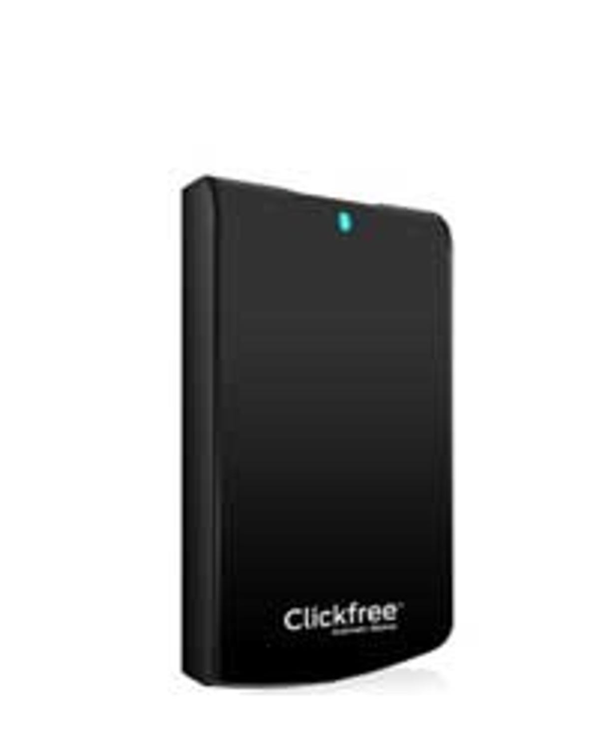 The new Clickfree C6 Easy Imaging portable drive.