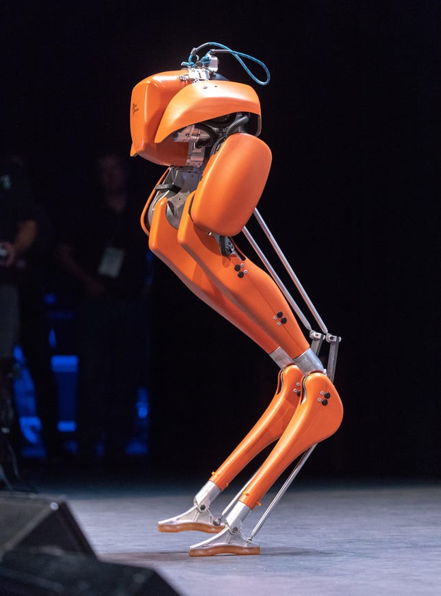 Agility Robotics' Cassie robot legs are modeled after biological systems.