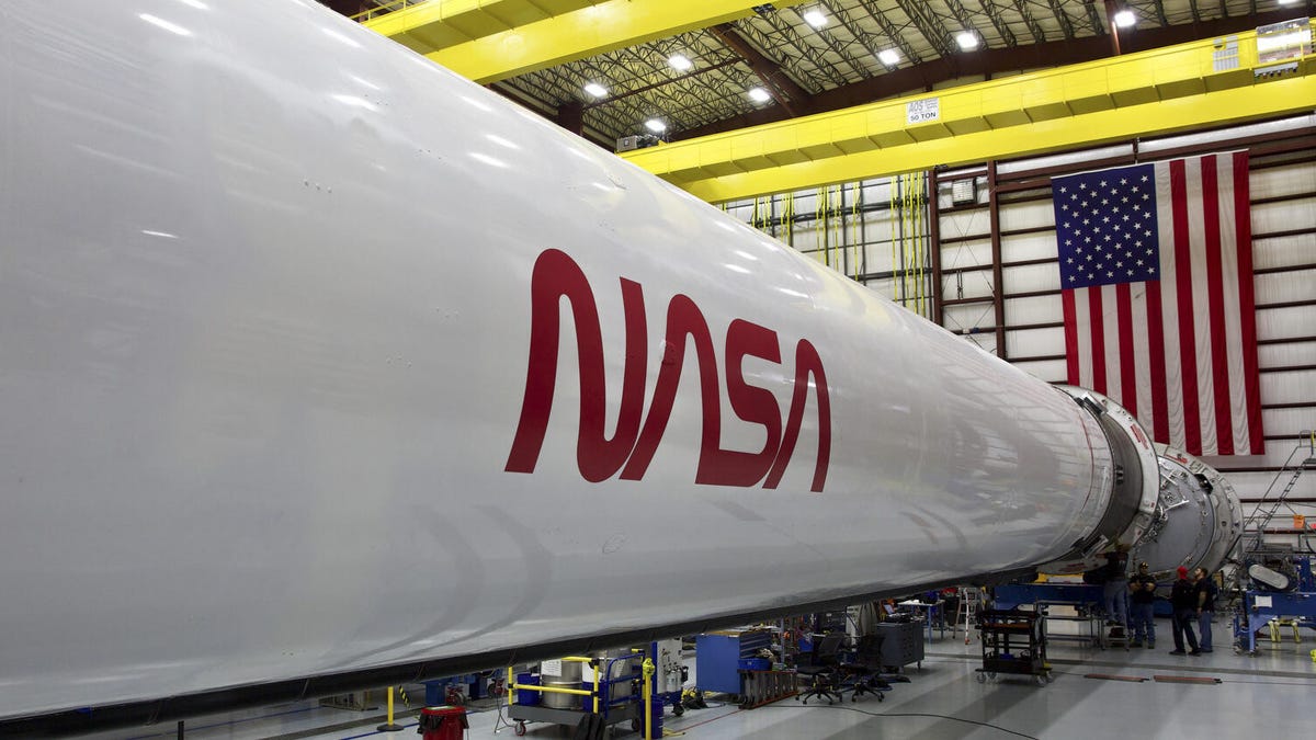 NASA logo on a rocket body