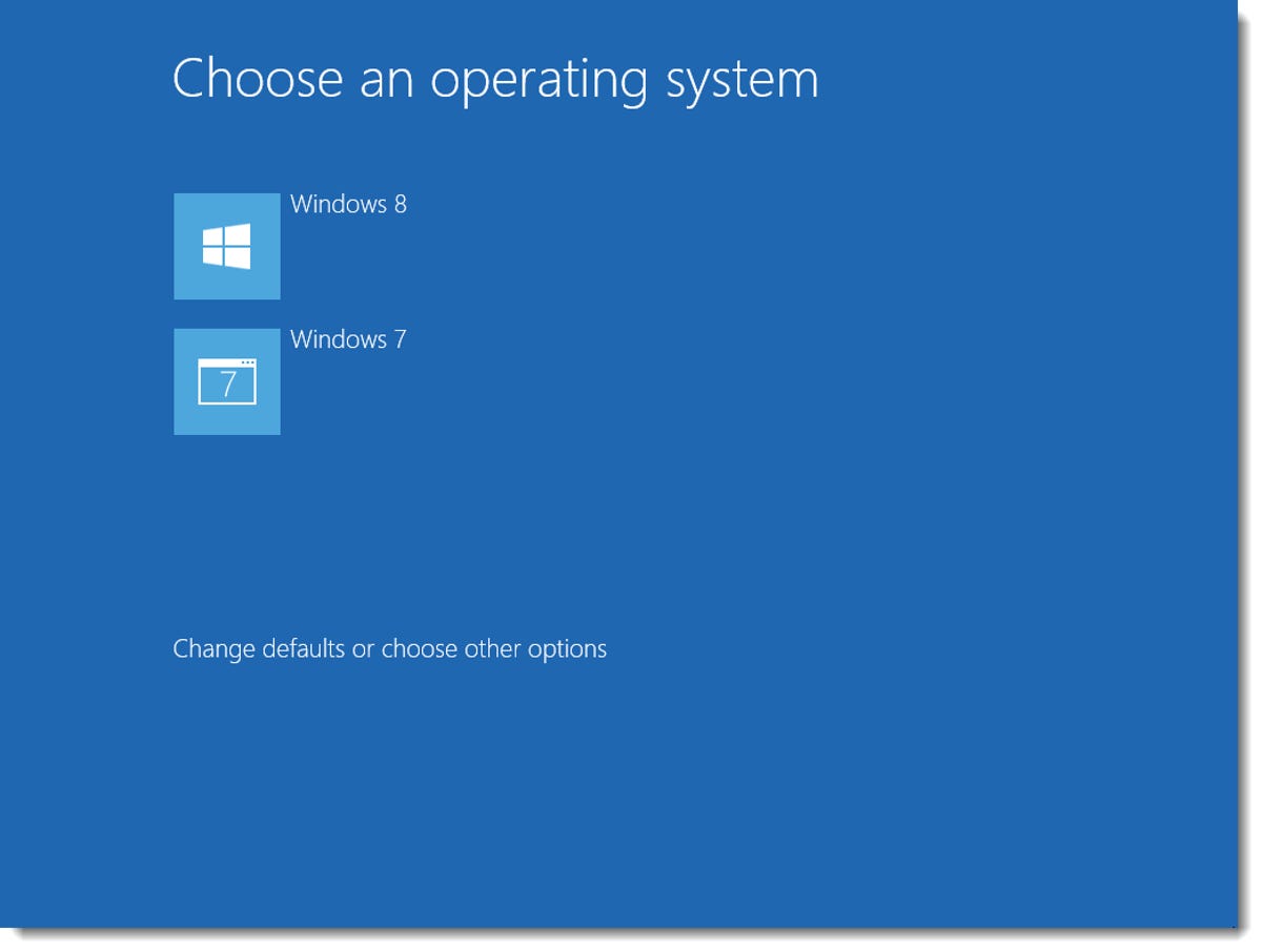 Windows 8 dual-boot menu