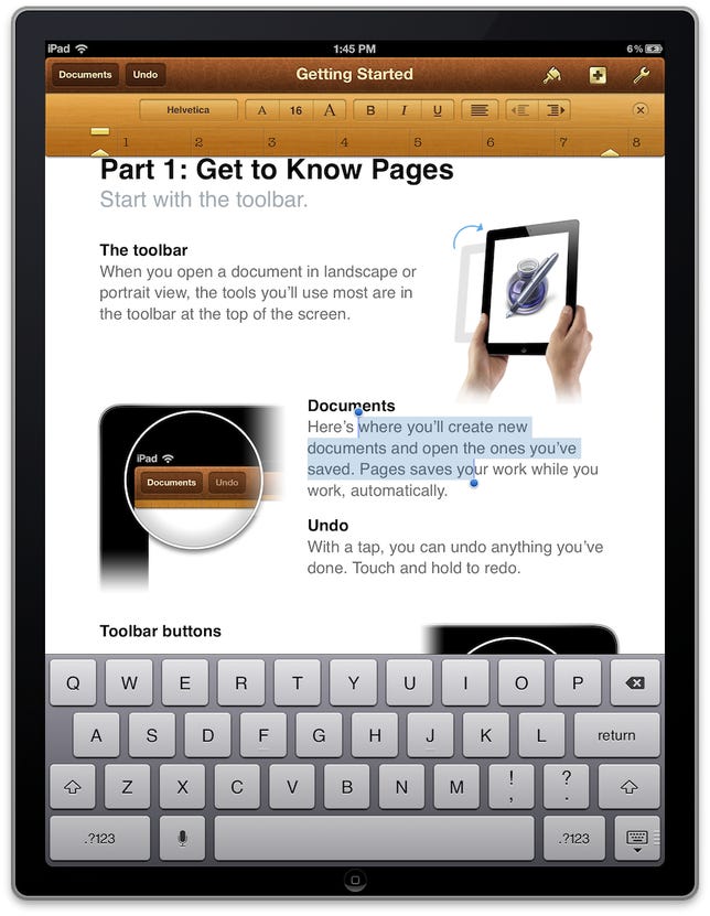 Pages in iOS