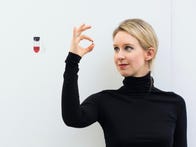 <p>Elizabeth Holmes modeled herself after Steve Jobs right on down to wearing a black turtleneck daily.</p>
