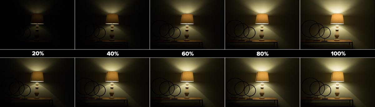 Dimming comparisons for two bulbs