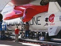 <p>A Virgin Orbit LauncherOne rocket mated to modified 747 Cosmic Girl.</p>