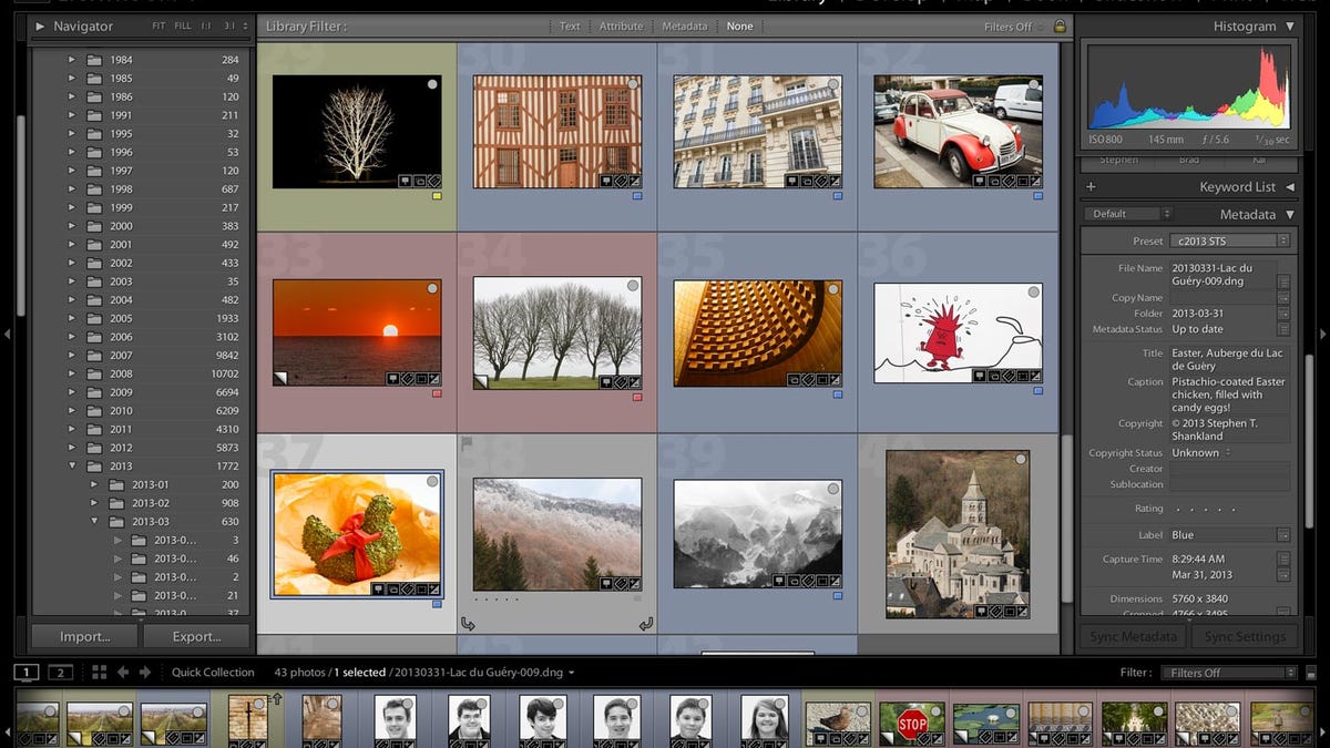 Lightroom offers tools to catalog and edit photos, especially those taken using higher-end cameras' higher-quality raw photo formats.