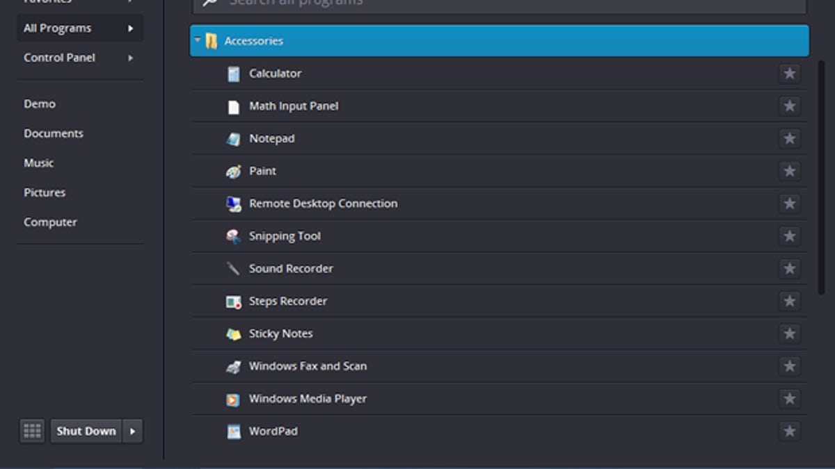 Pokki's Start menu for Windows 8.