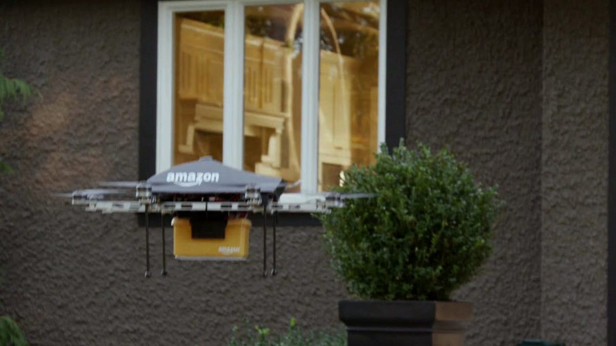 Amazon CEO unveils drone delivery concept