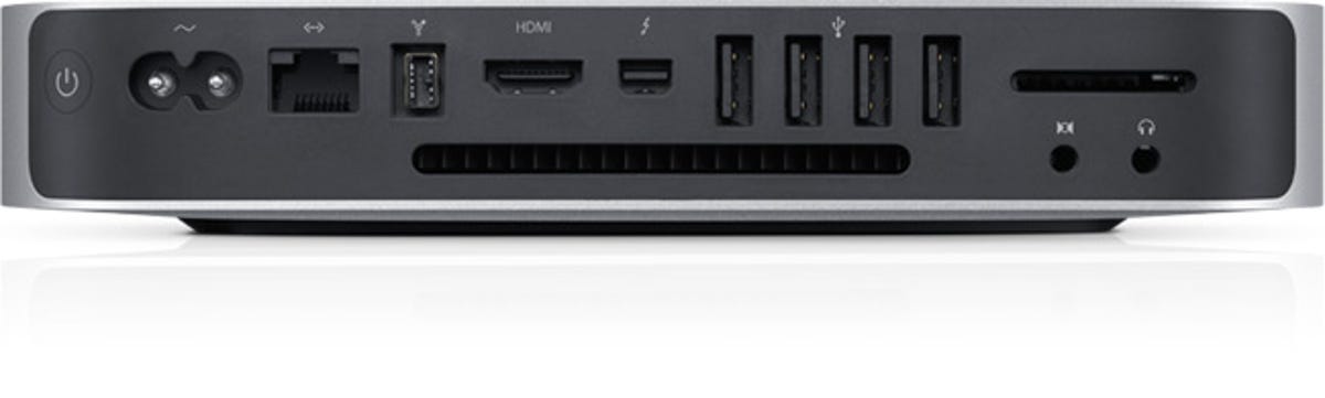 The new Mac Mini gets a Thunderbolt port, but also retains its HDMI output.