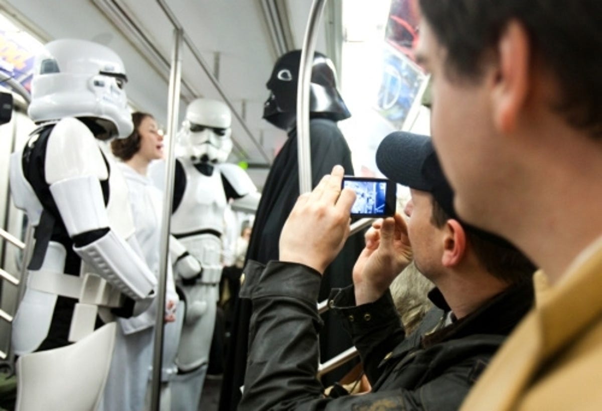 Darth Vader on subway