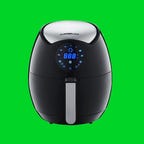 Close up of GoWise USA air fryer in black