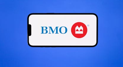 BMO Harris bank logo on smartphone
