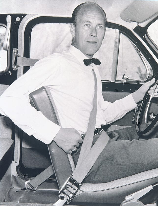 Nils Bohlin inventor of the three-point safety belt.