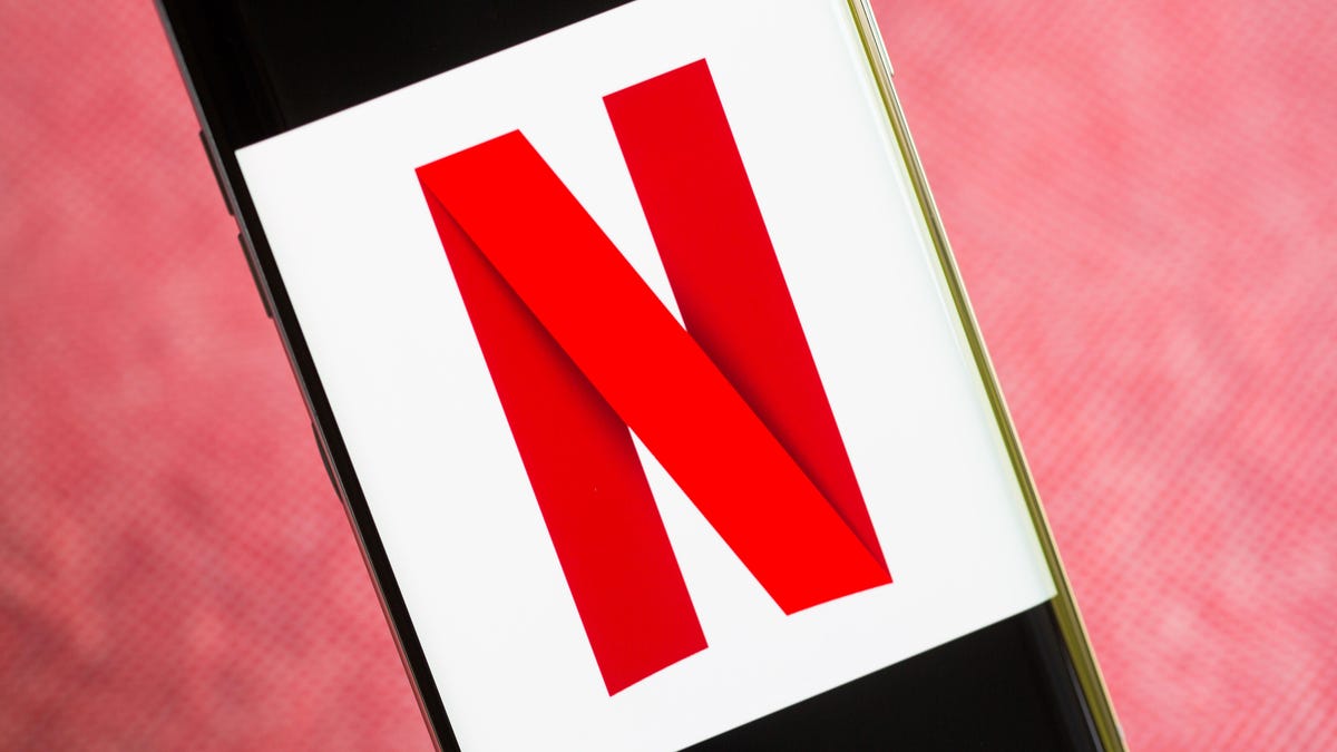 Netflix's logo on a phone