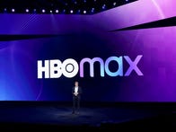 <p>HBO max logo on stage</p>