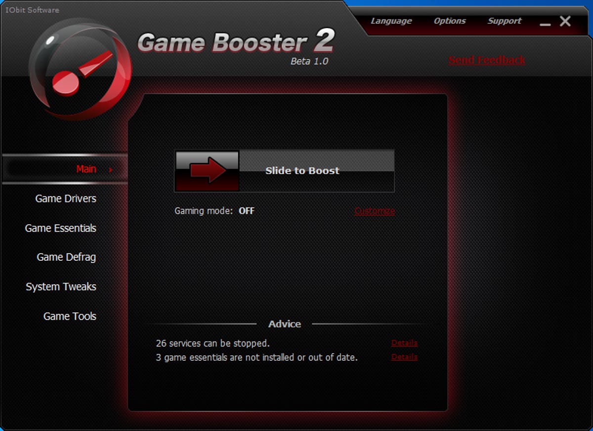Game Boosters 2 offers much more than the previous version of the software.