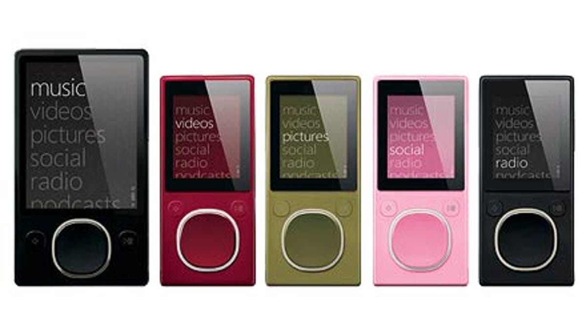 Latest Microsoft Zune MP3 players.