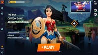Wonder Woman on the game's home screen