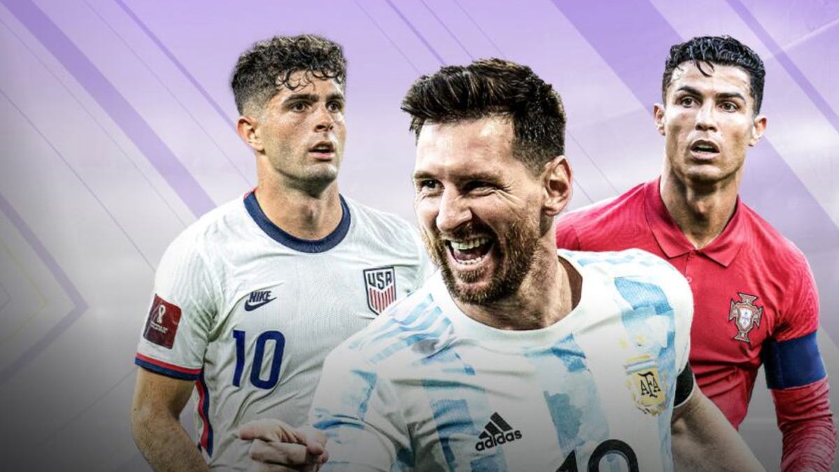 Messi, Ronaldo y Christian Pulisic jugarán el Mundial.  Peacock lo transmitirá en español.