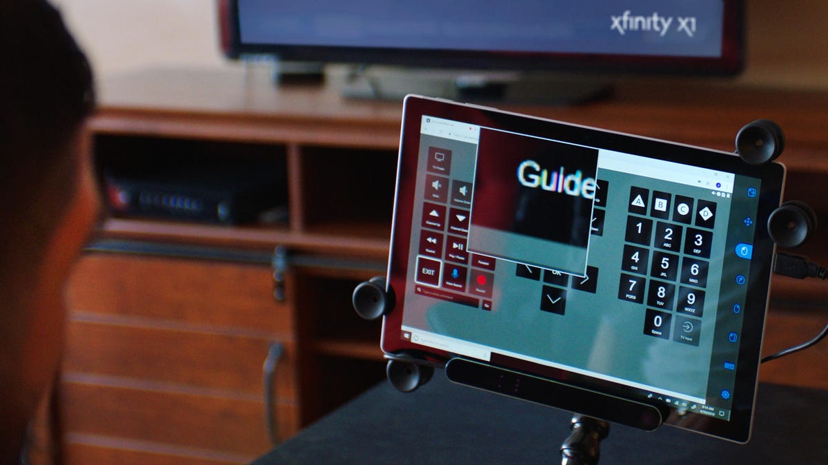 Comcast's Xfinity X1 eye control is a web-based remote that pairs with eye gaze systems. 