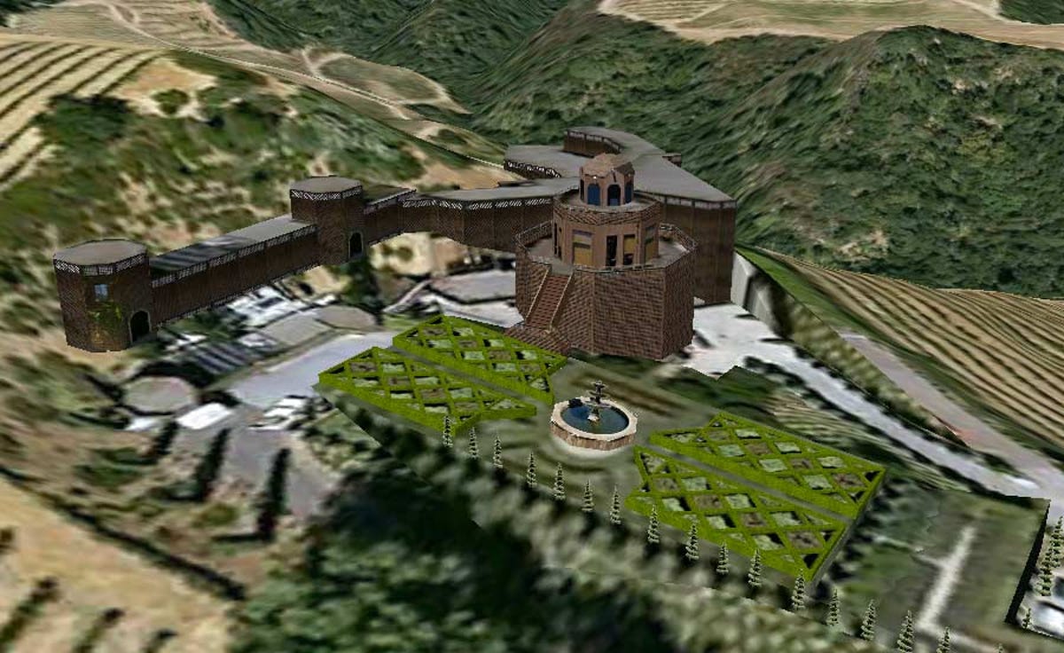 A company called In3D produced this 3D model of Newton Winery in Helena, California.