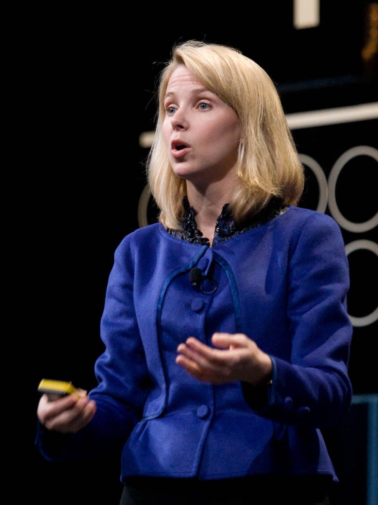 Marissa Mayer, vice president of search products and user experience at Google, speaks at the Google I/O conference.