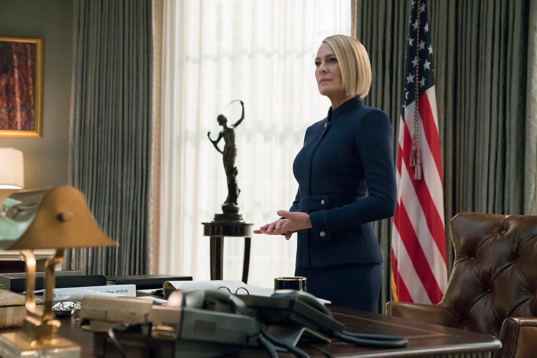 Robin Wright, Netflix'in Kartlar Evi'nde Başkan Claire Underwood olarak