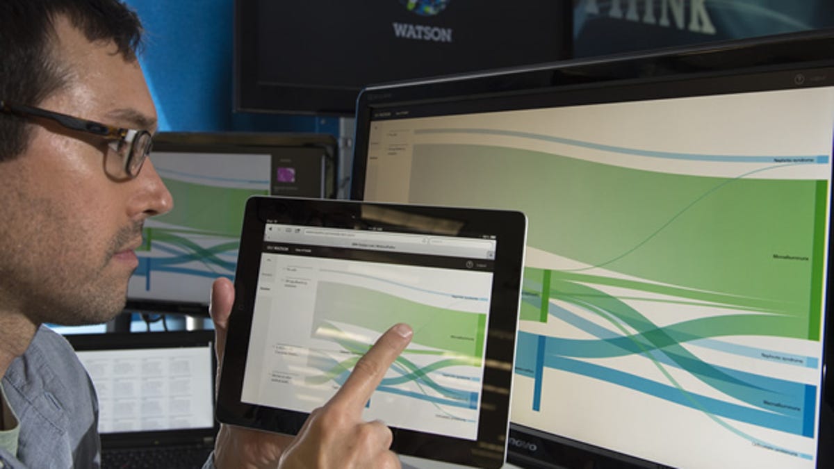IBM Researcher Mike Barborak walks through the WatsonPaths user interface.