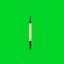 Eyebrow pencil on a green background