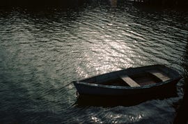 China Beach dinghy shot on Kodak Ektar 100