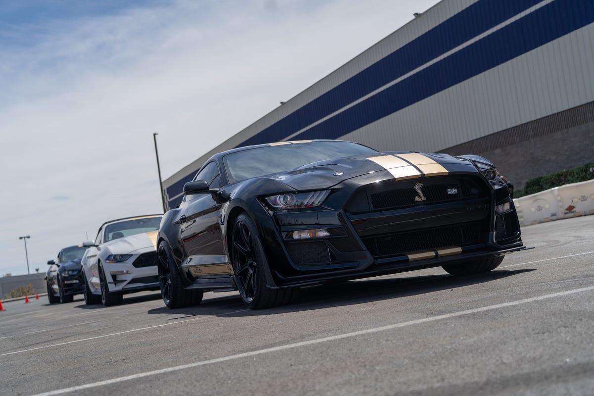 2022 Mustang Shelby GT500-H in shadow black with gold stripes