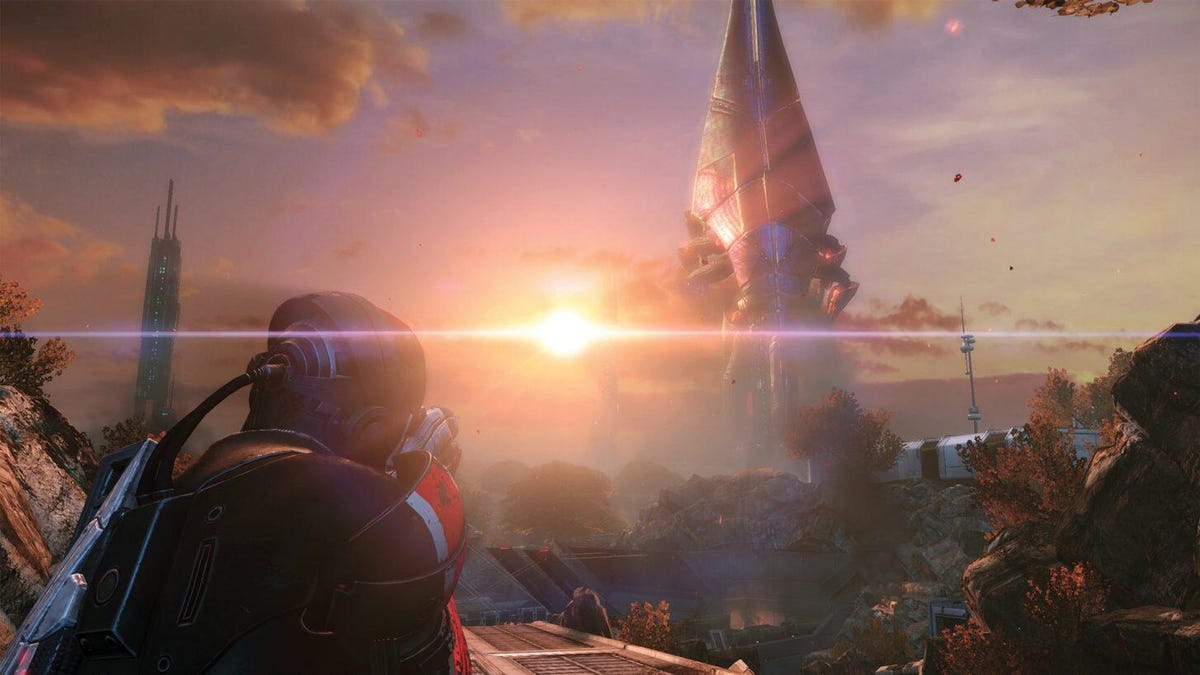 Shepard sees a Reaper in Mass Effect: Legendary Edition