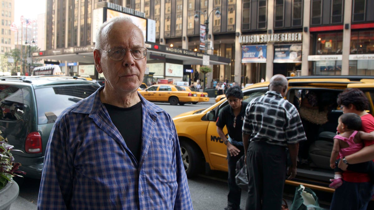 Caption: Wikileaks co-founder John Young outside of Next HOPE hacker conference in Manhattan last weekend