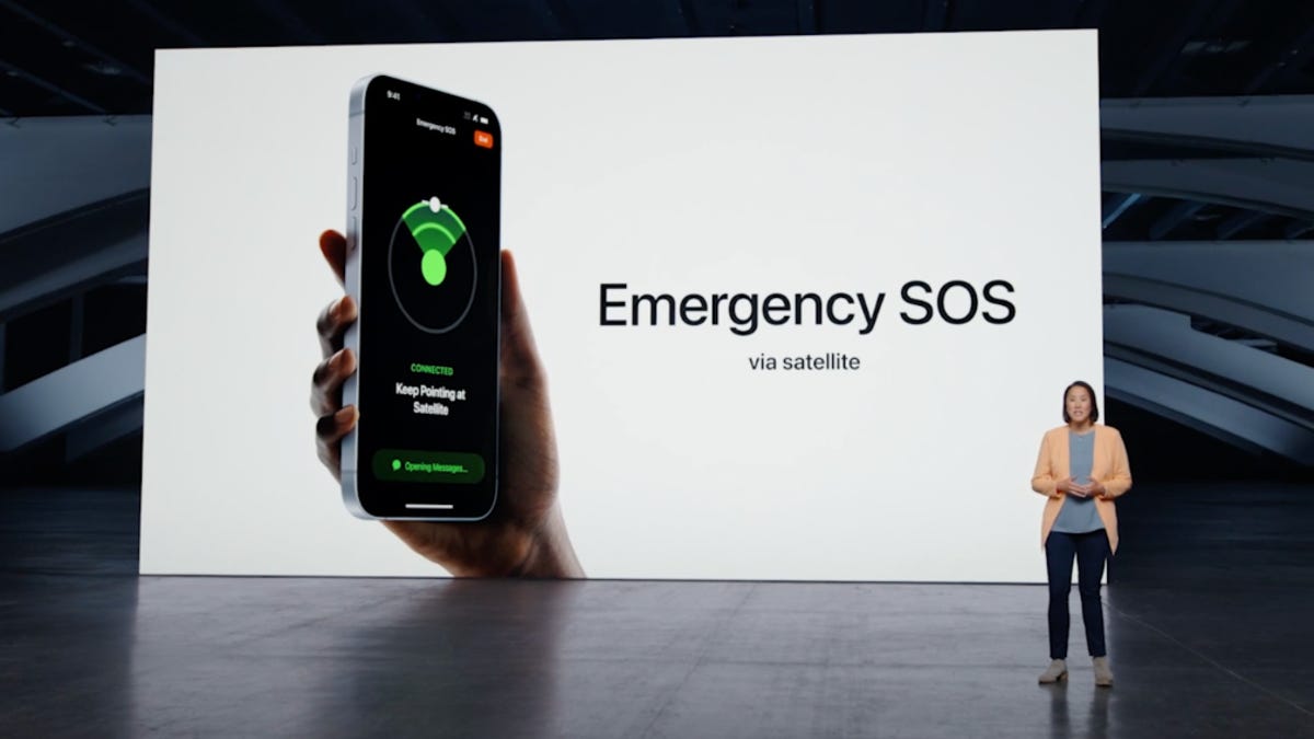A screen showing an iPhone with the Emergency SOS feature