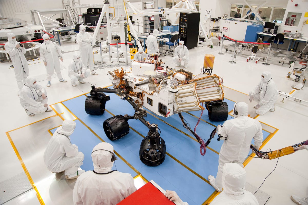 Curiosity rover clean room