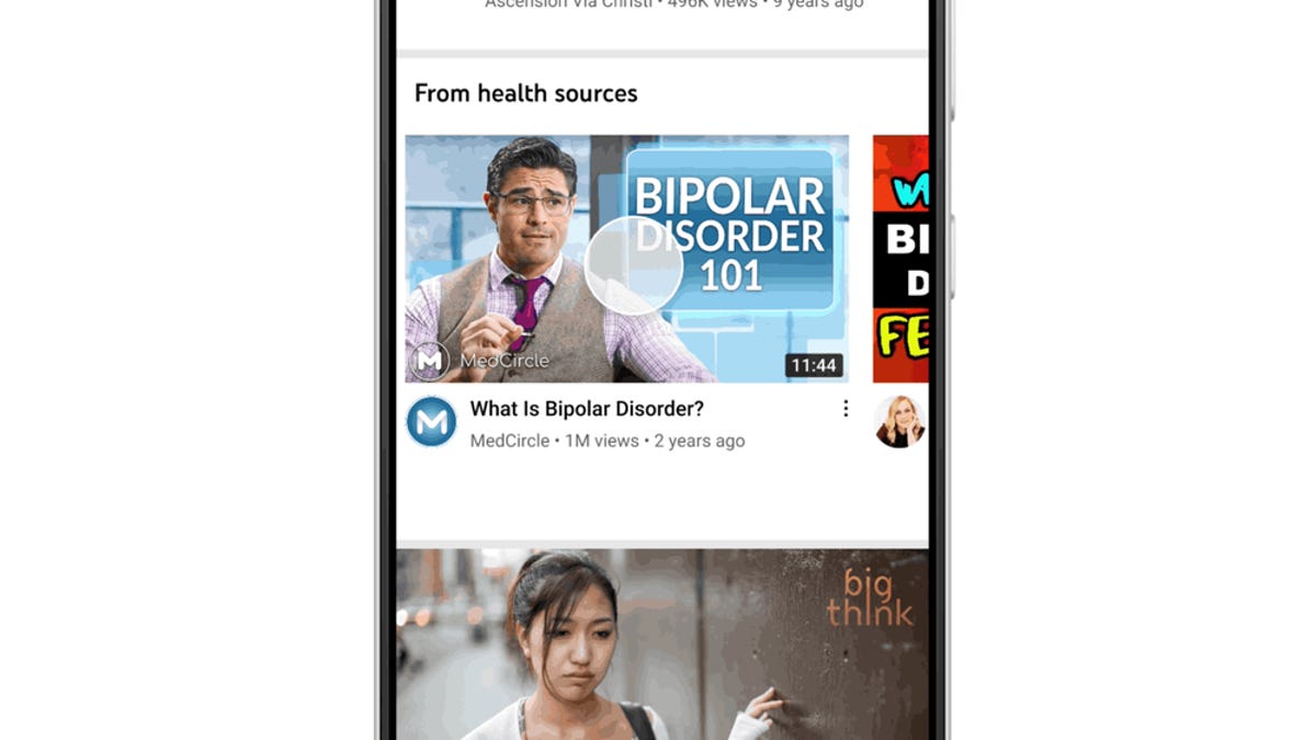 A screenshot of a health channel
