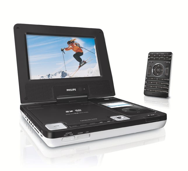 Philips iPod-friendly portable DVD player.