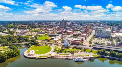 Aerial view of Montgomery, Alabama