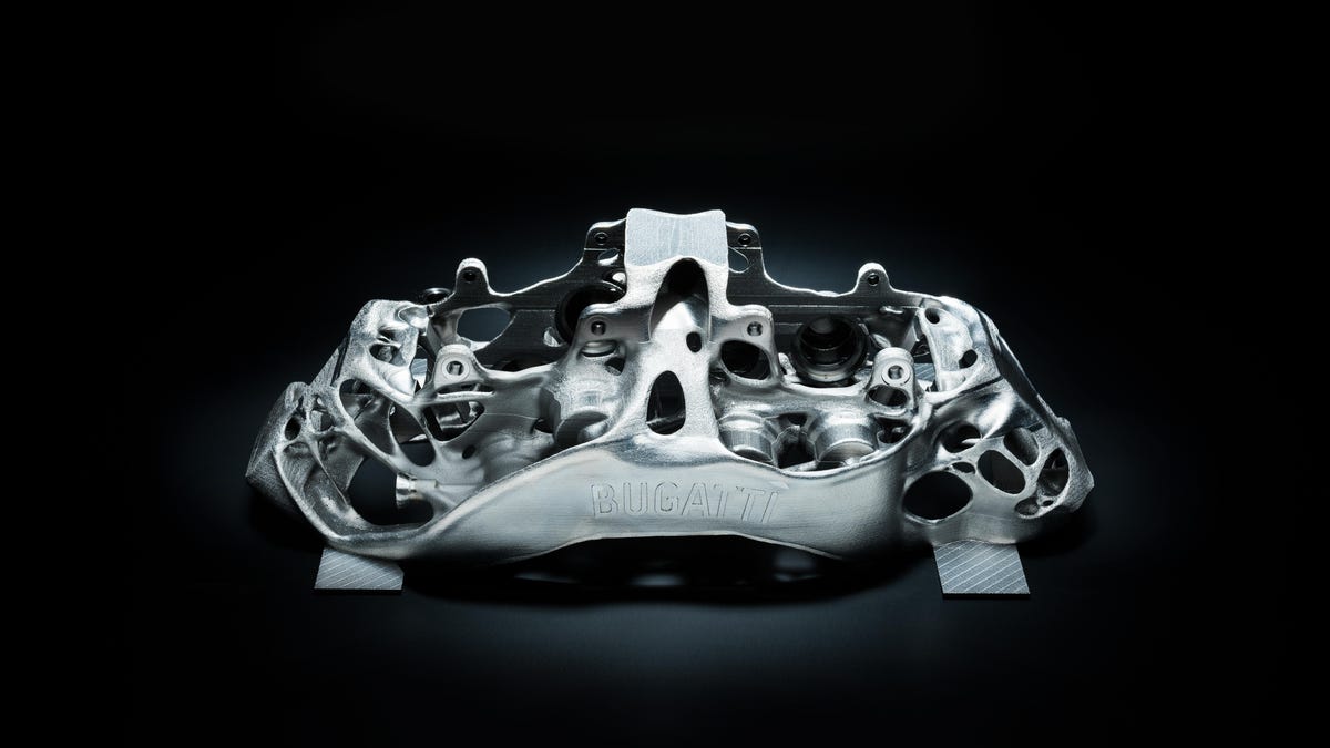 Bugatti 3D-printed titanium brake caliper