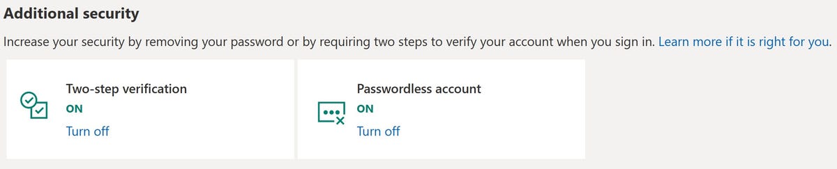 Re-enable Microsoft account password