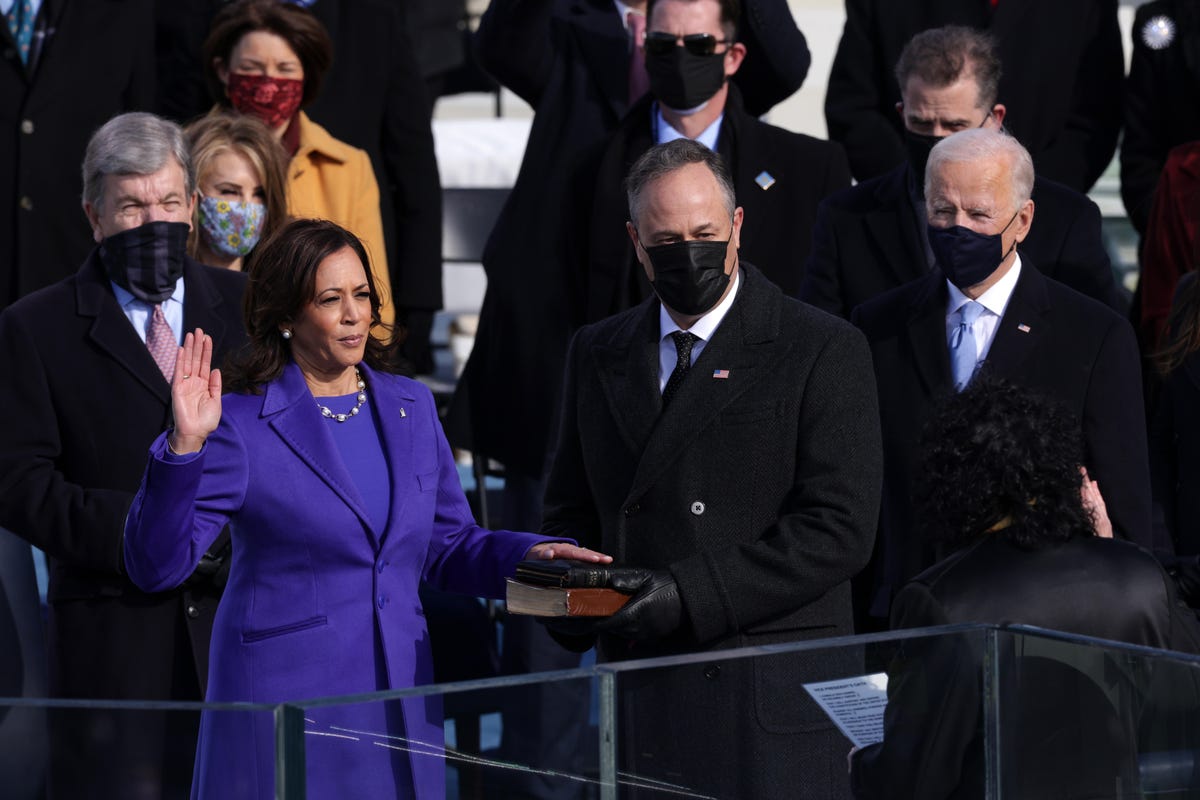Kamala Harris is sworn in as Vice President of the United States