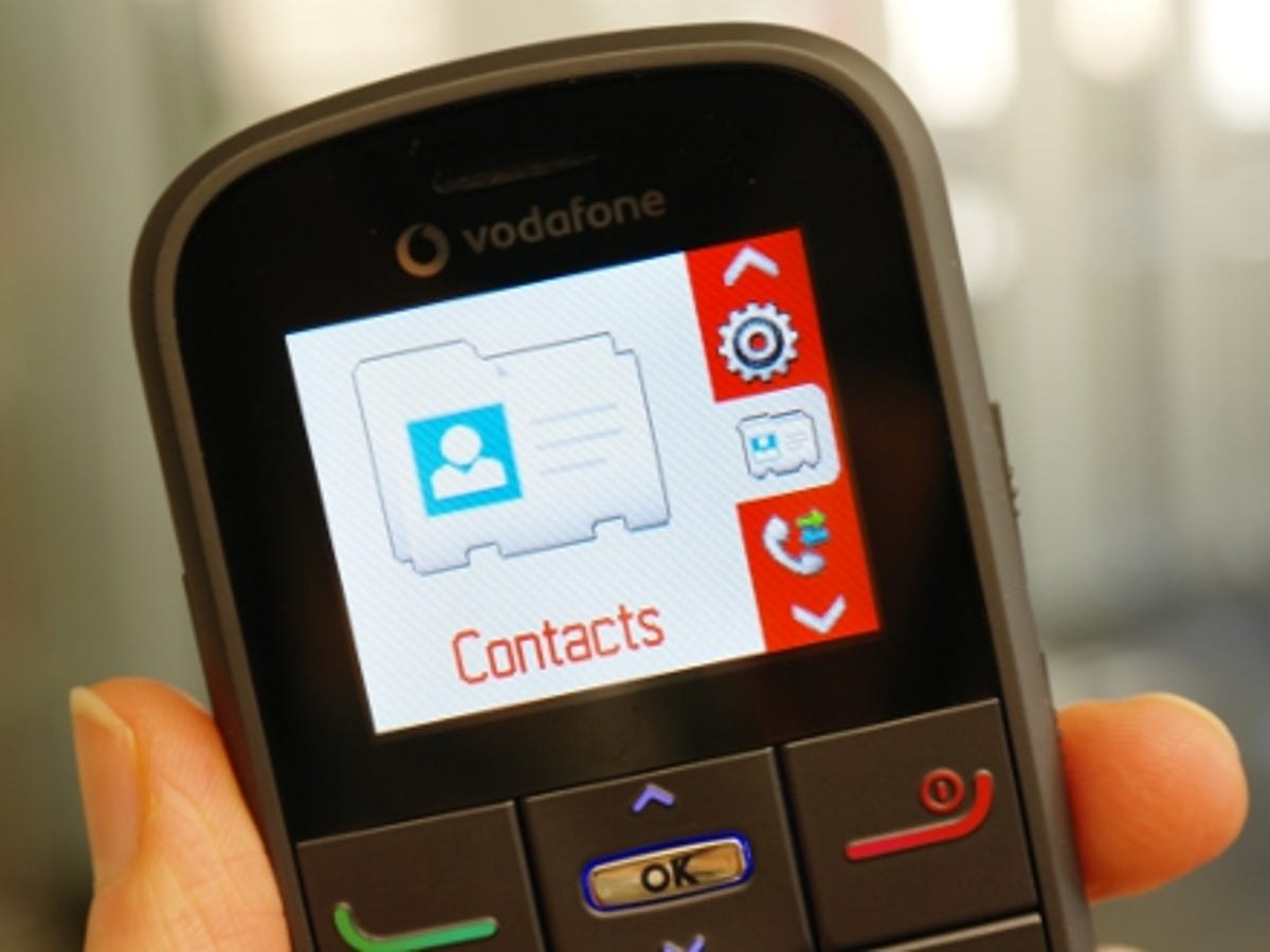 Vodafone 155 contacts menu