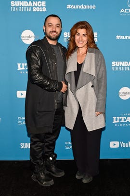 Karim Amer (left) and Jehane Noujaim are directors of the Netflix documentary The Great Hack. 