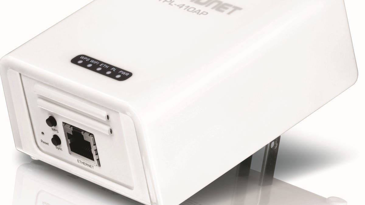 Trendnet&apos;s 500Mbps power-line adapter, the TPL-410AP, incorporates a 300Mbps Wireless-N access point.