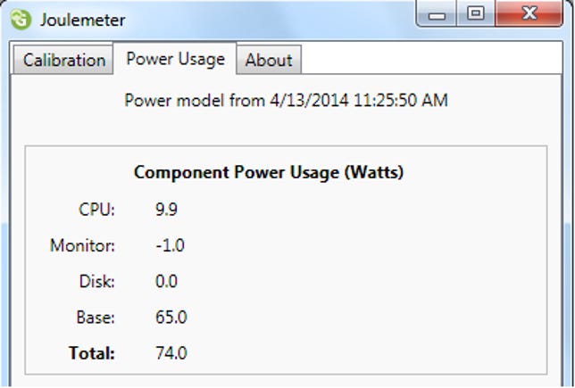 Microsoft Joulemeter power-measurement utility