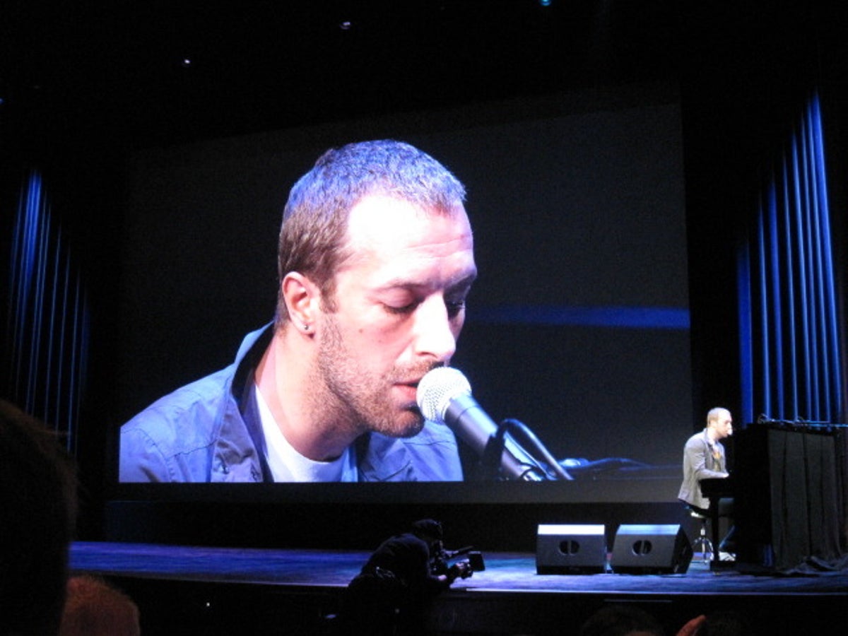 Chris Martin at Apple event