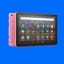 The Amazon Fire HD 8 2022 with a pink back