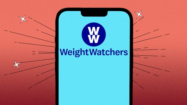 青色の WeightWatchers ロゴ